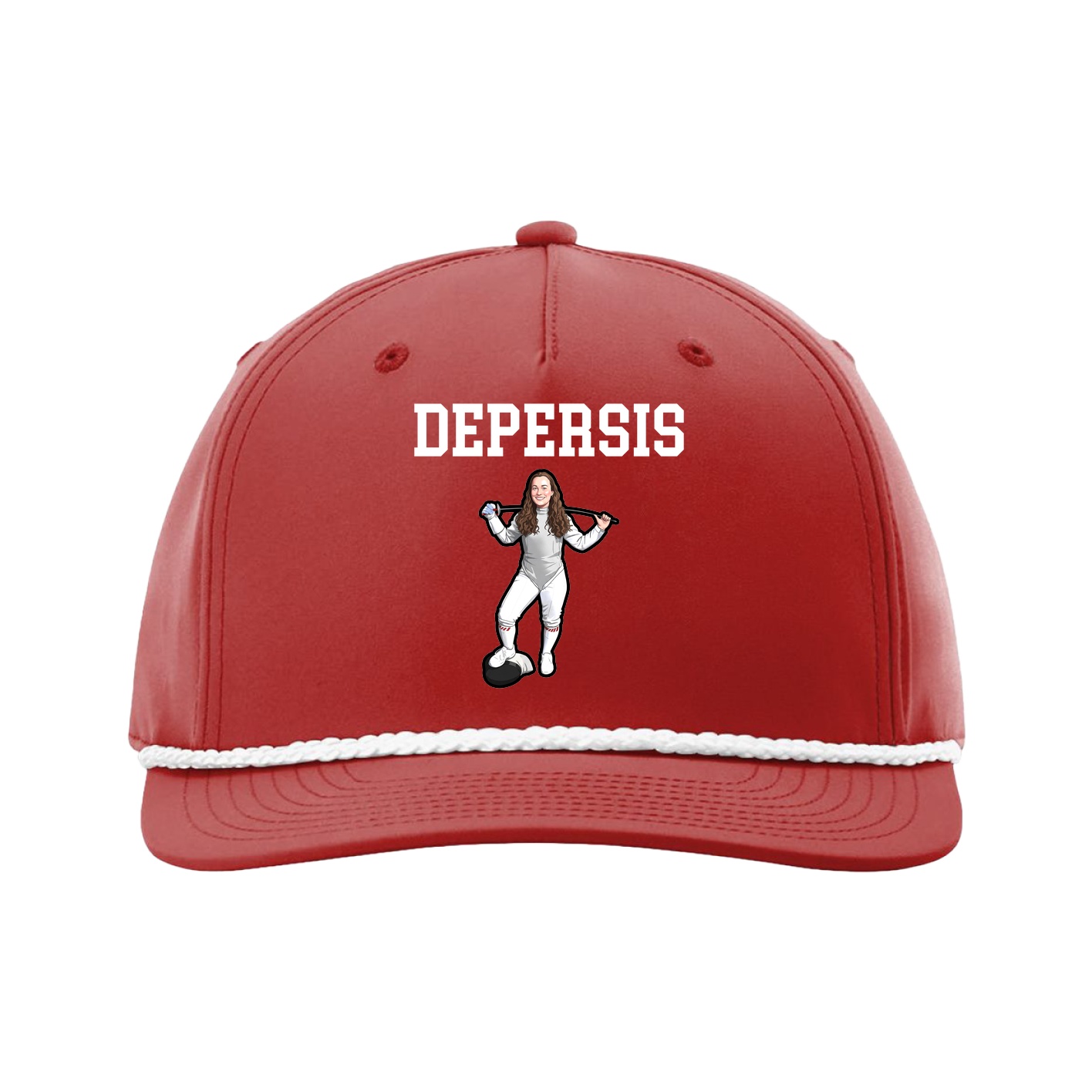 Five-Panel Classic Rope Cap — Shirsey in Red