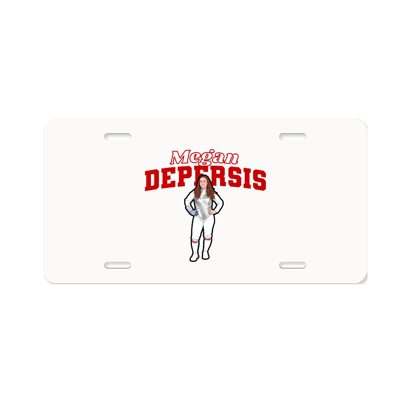 License Plate — Name Arch in Classic