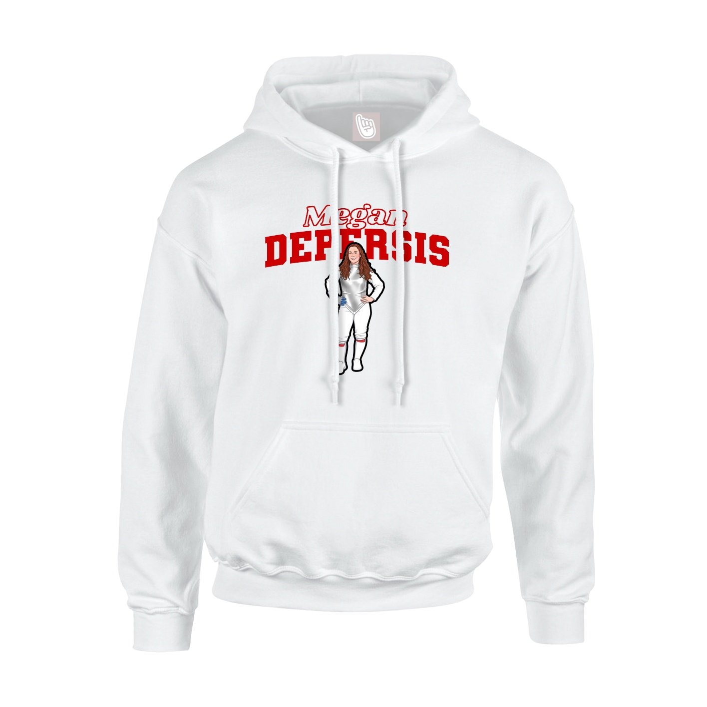 Hoodie — Name Arch in White