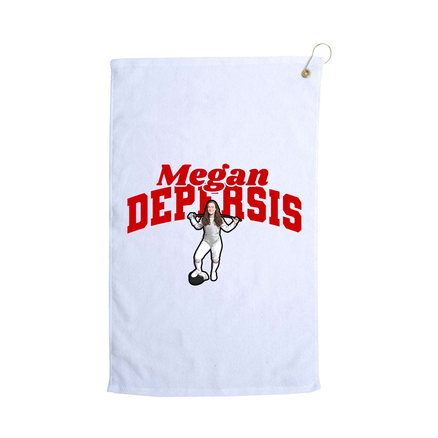 Golf Towel — Signature Arch in White