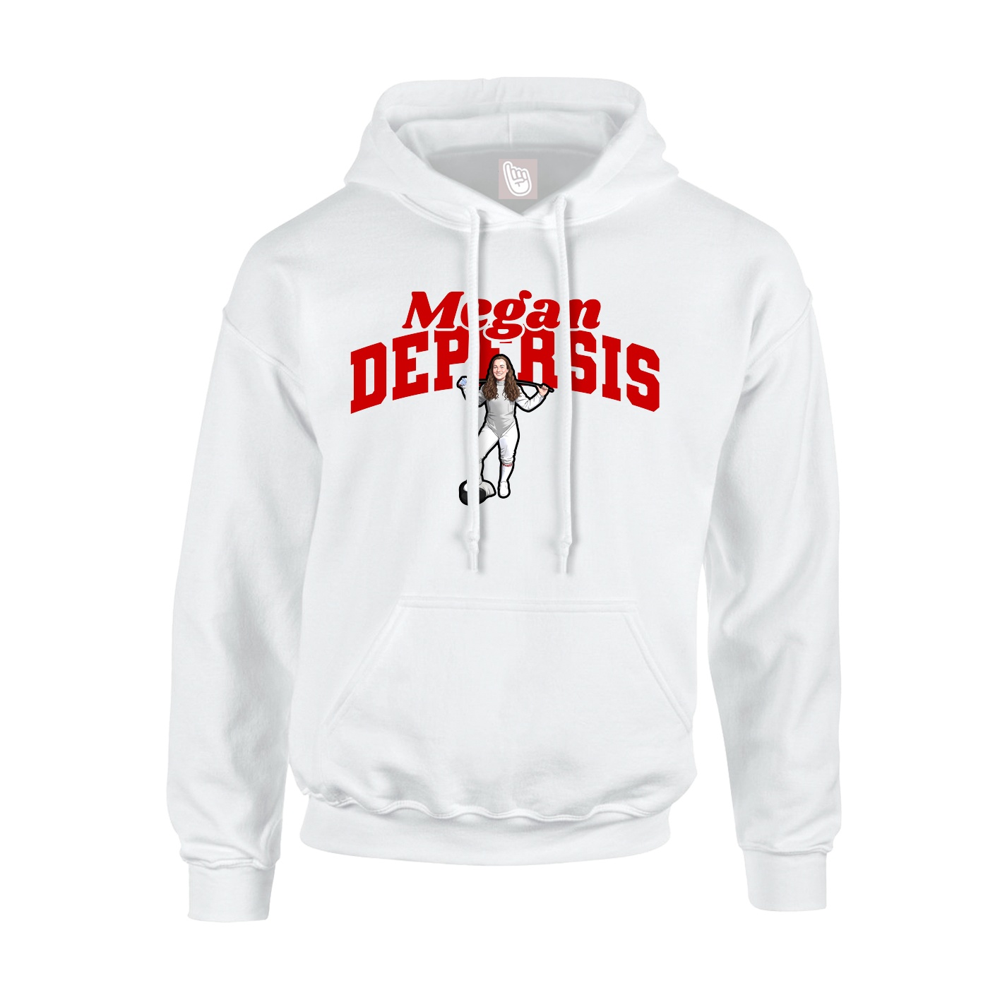 Hoodie — Signature Arch in White