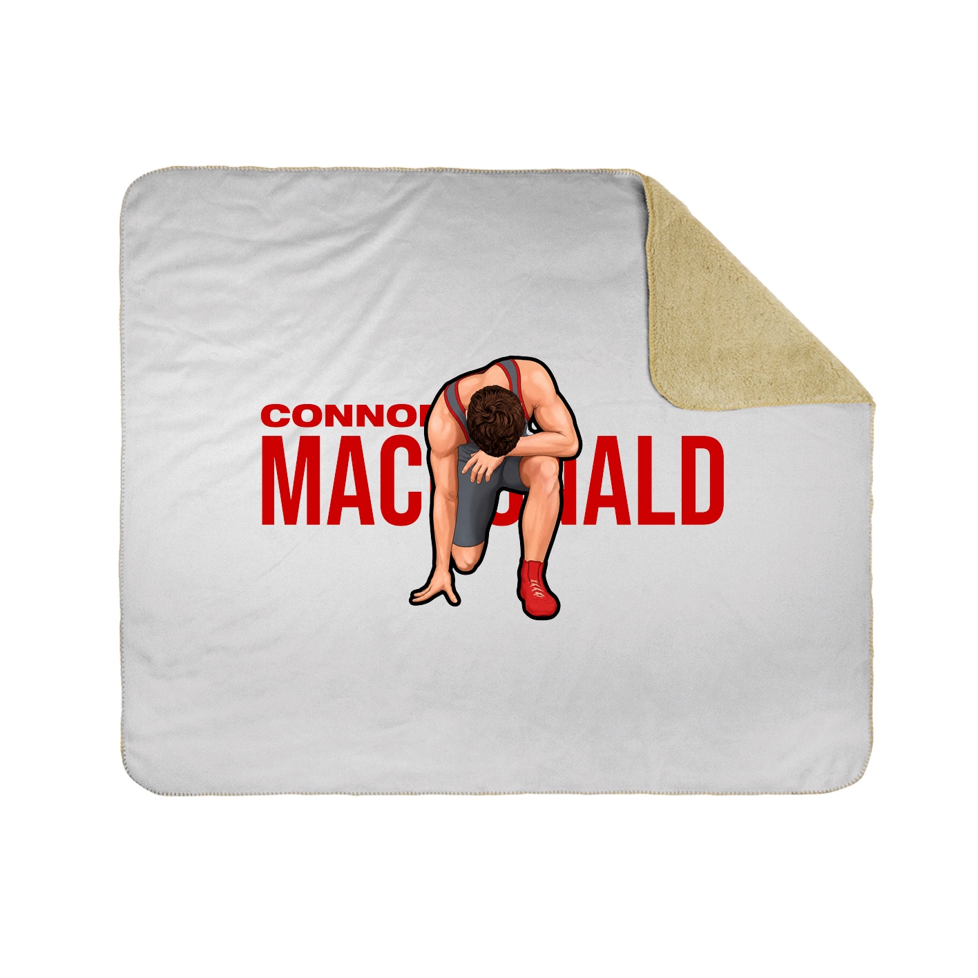 Throw Blanket — Player Name in White