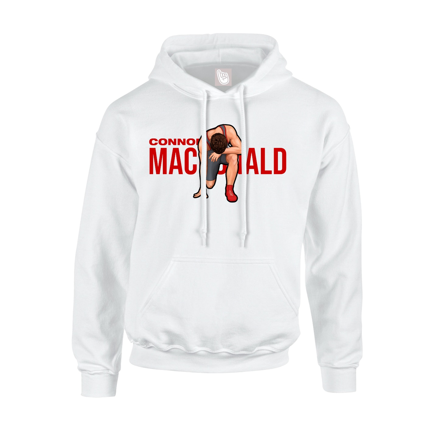 Youth Hoodie — Player Name in White