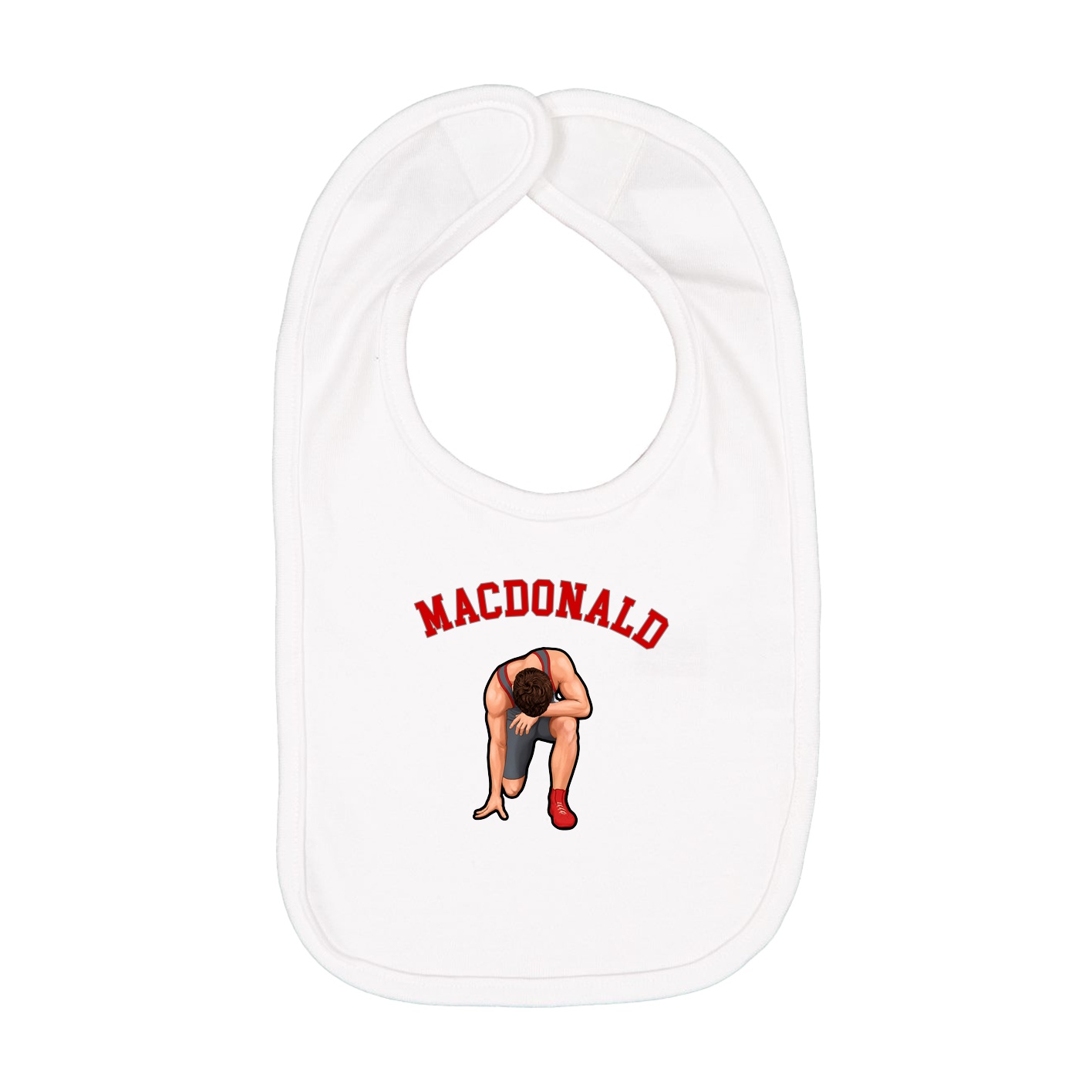 Infant Bib — Shirsey Arch in White