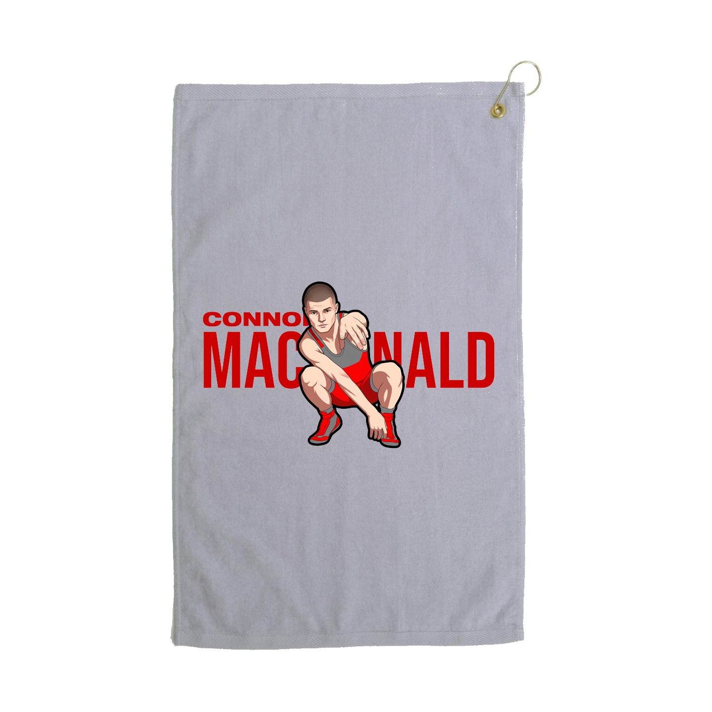 Golf Towel — Player Name in Grey
