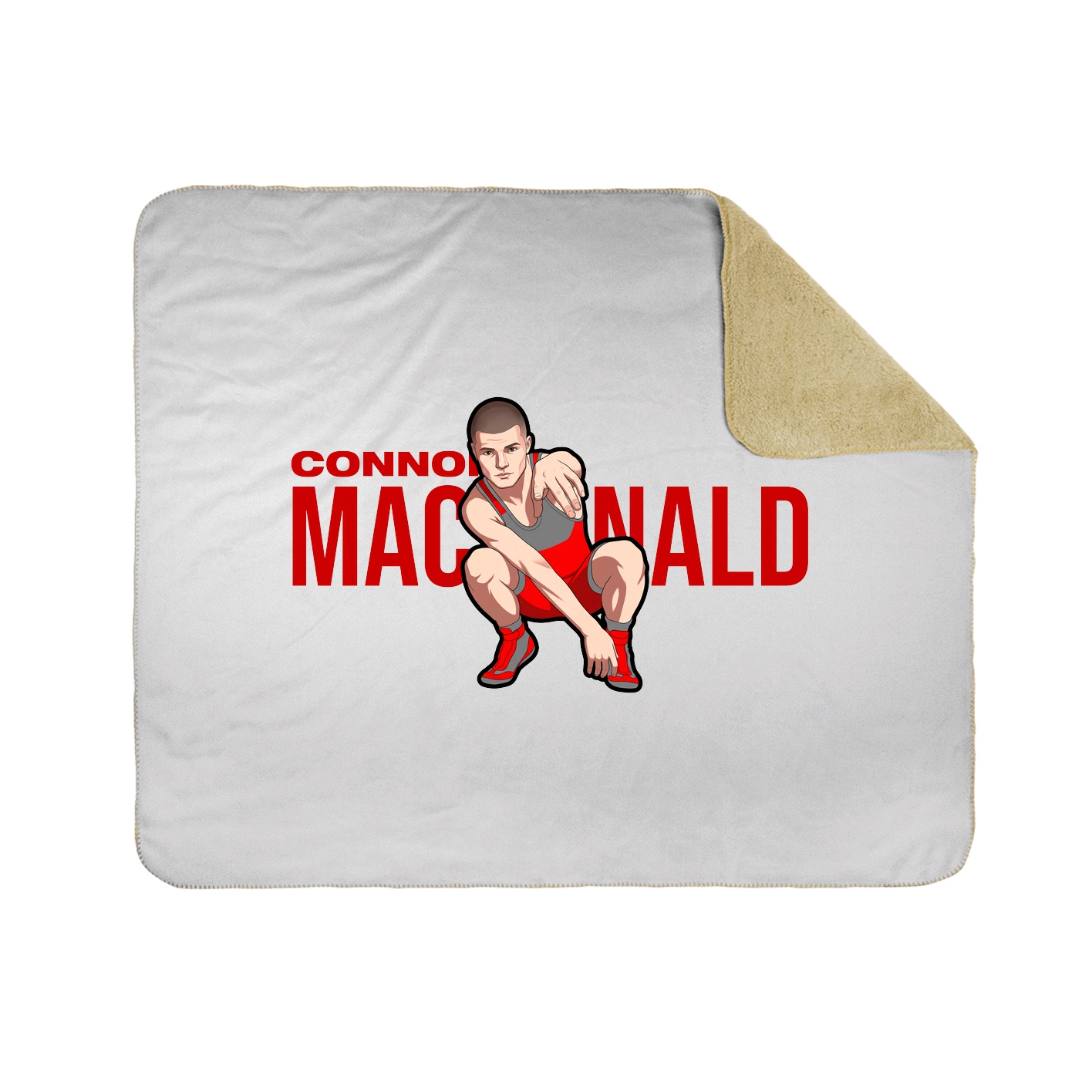 Throw Blanket — Player Name in White