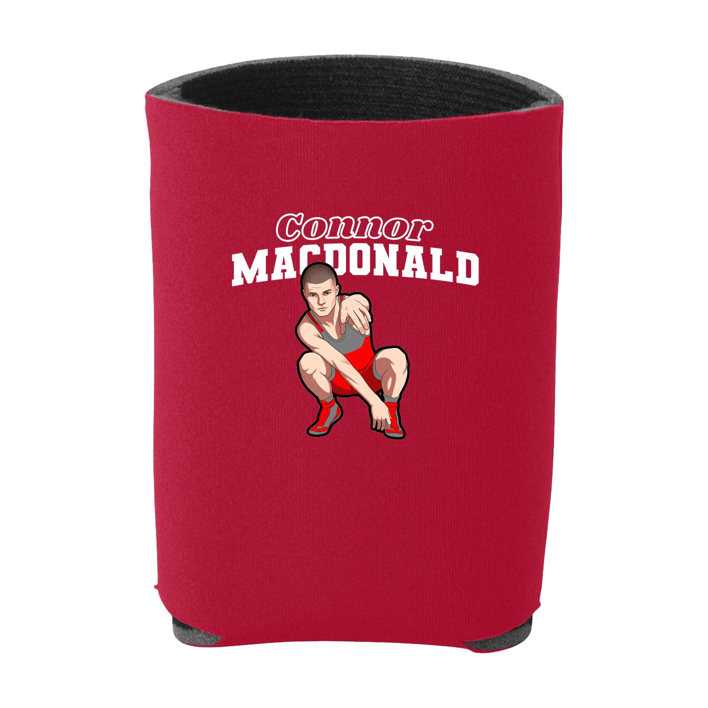 Can Holder — Name Arch in Red
