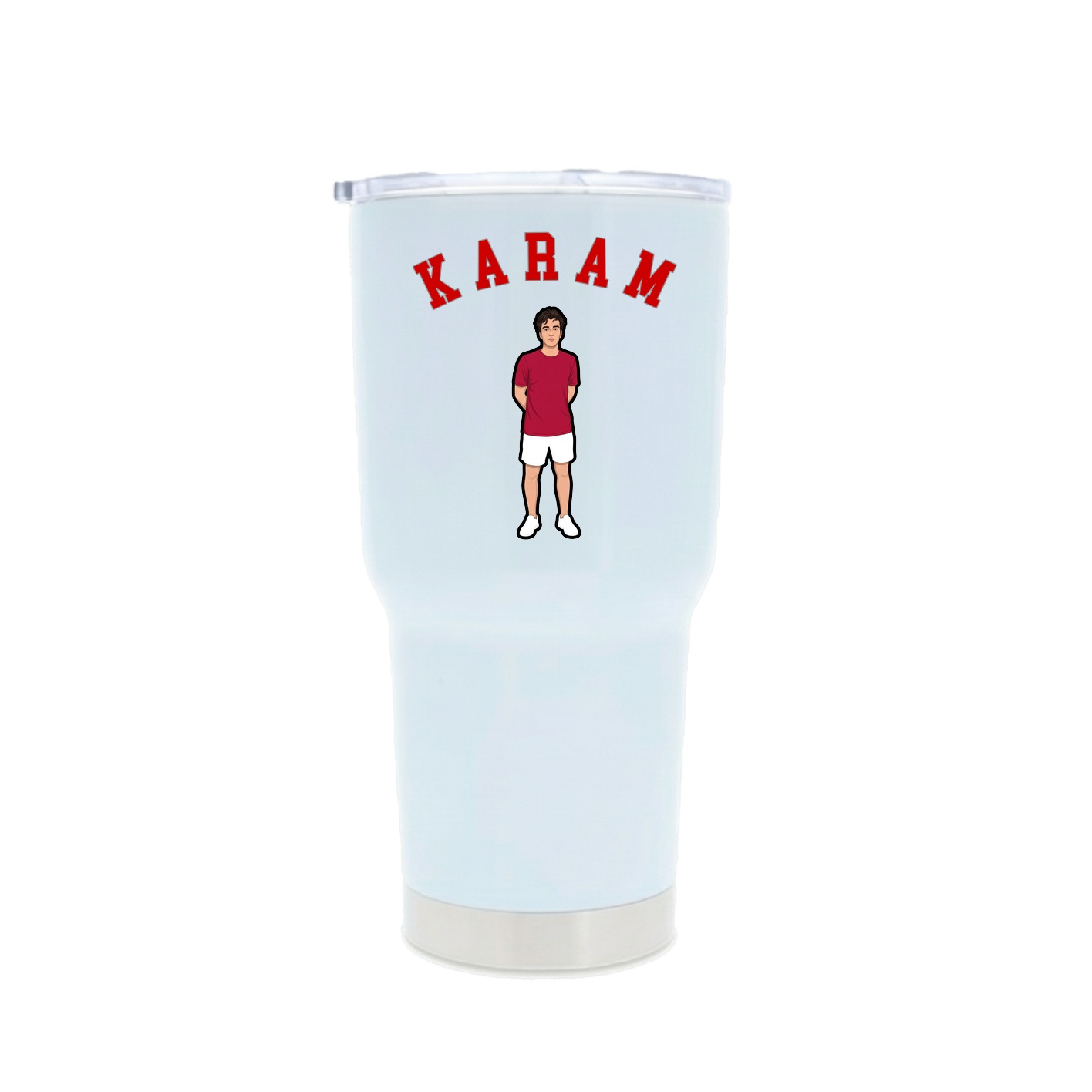 30oz Stainless Steel Tumbler — Shirsey Arch in White