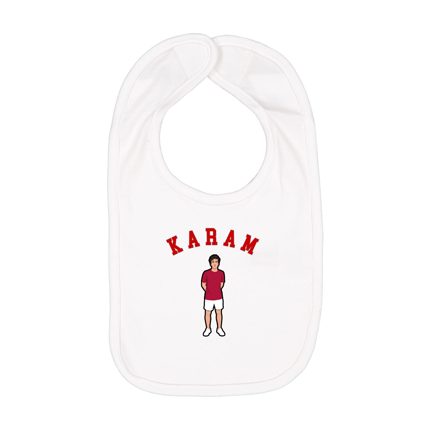 Infant Bib — Shirsey Arch in White