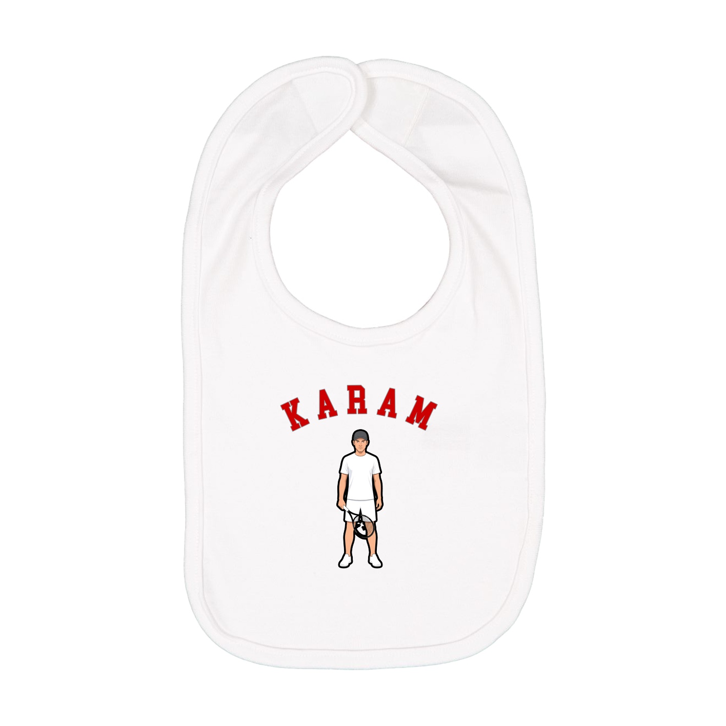 Infant Bib — Shirsey Arch in White