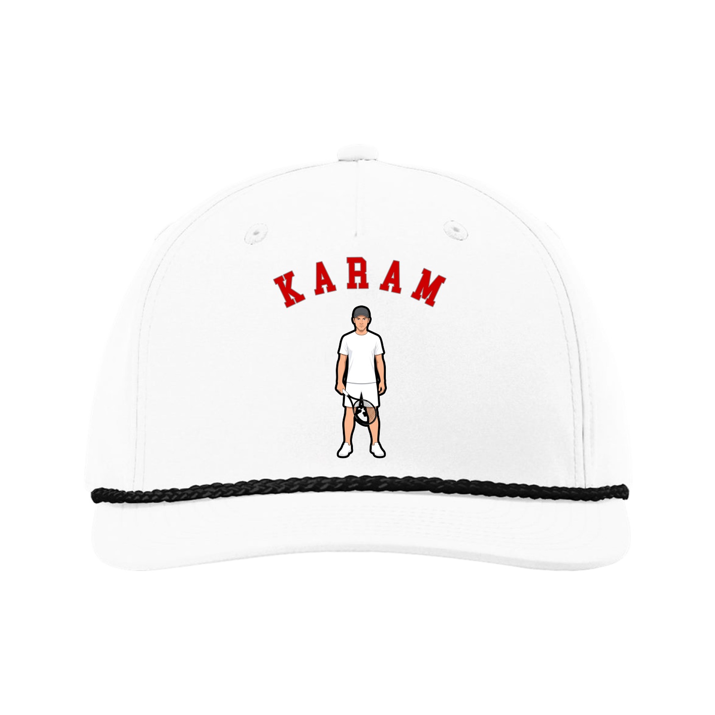 Five-Panel Classic Rope Cap — Shirsey Arch in White
