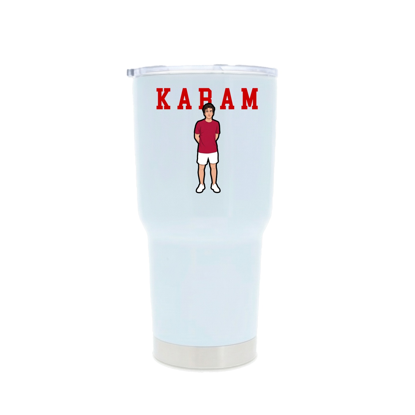 30oz Stainless Steel Tumbler — Shirsey in White