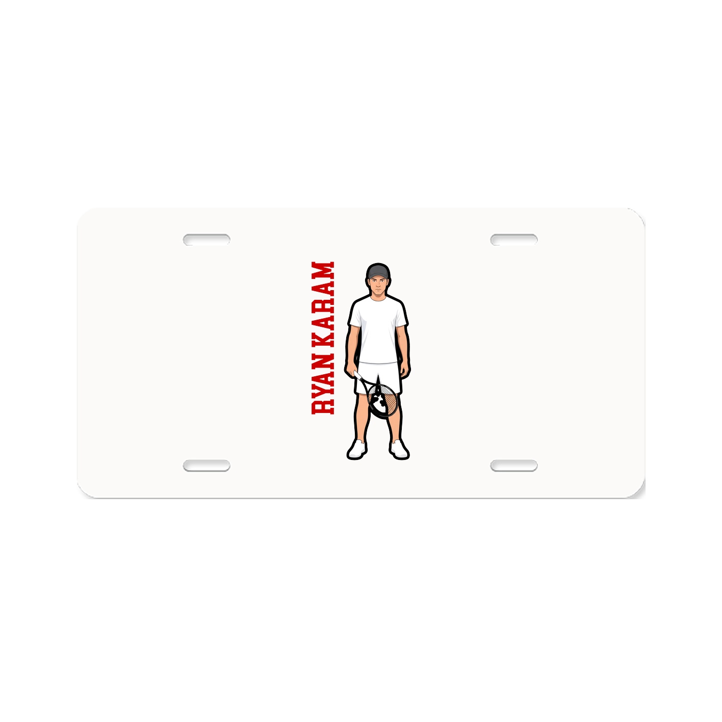 License Plate — Name Vertical in Classic