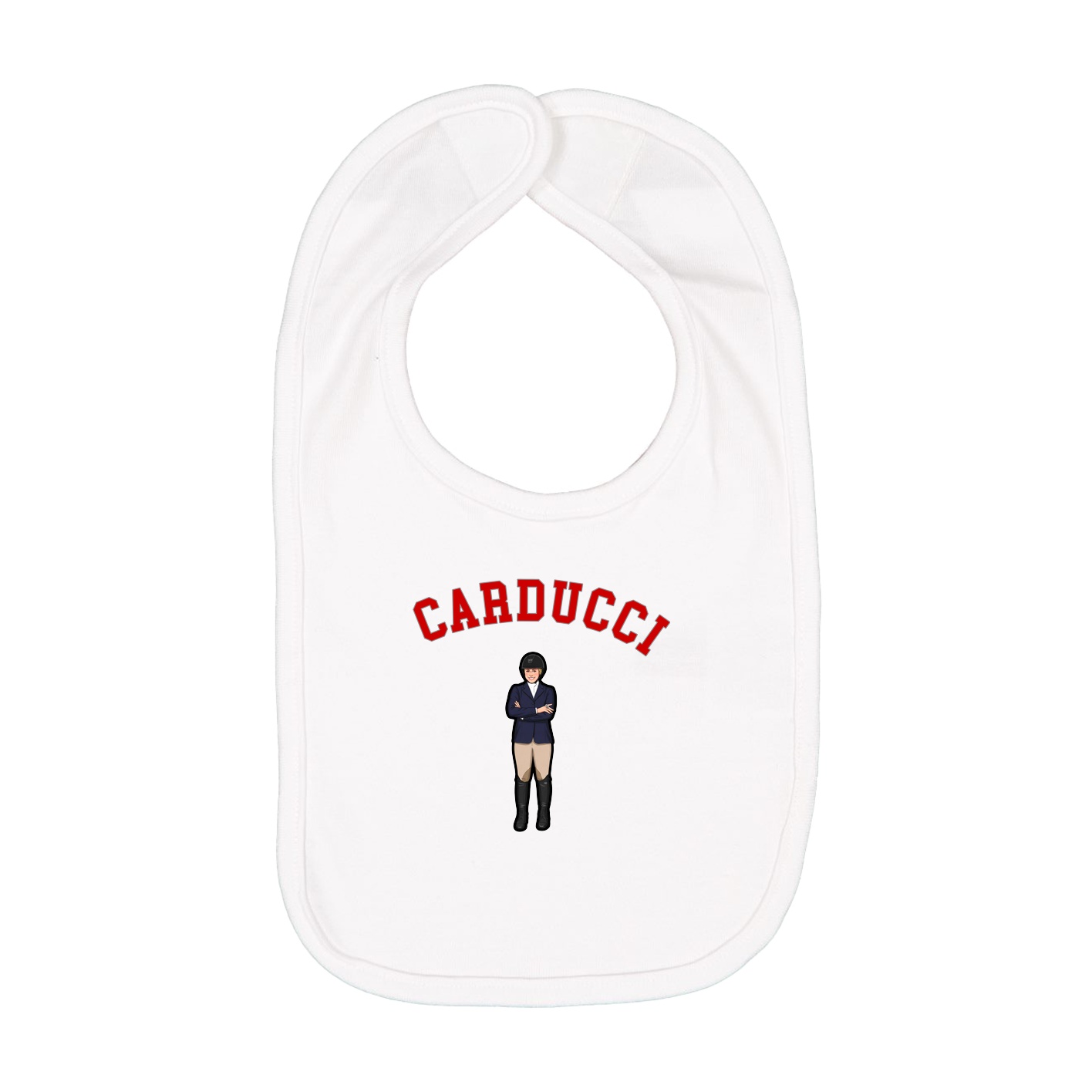 Infant Bib — Shirsey Arch in White