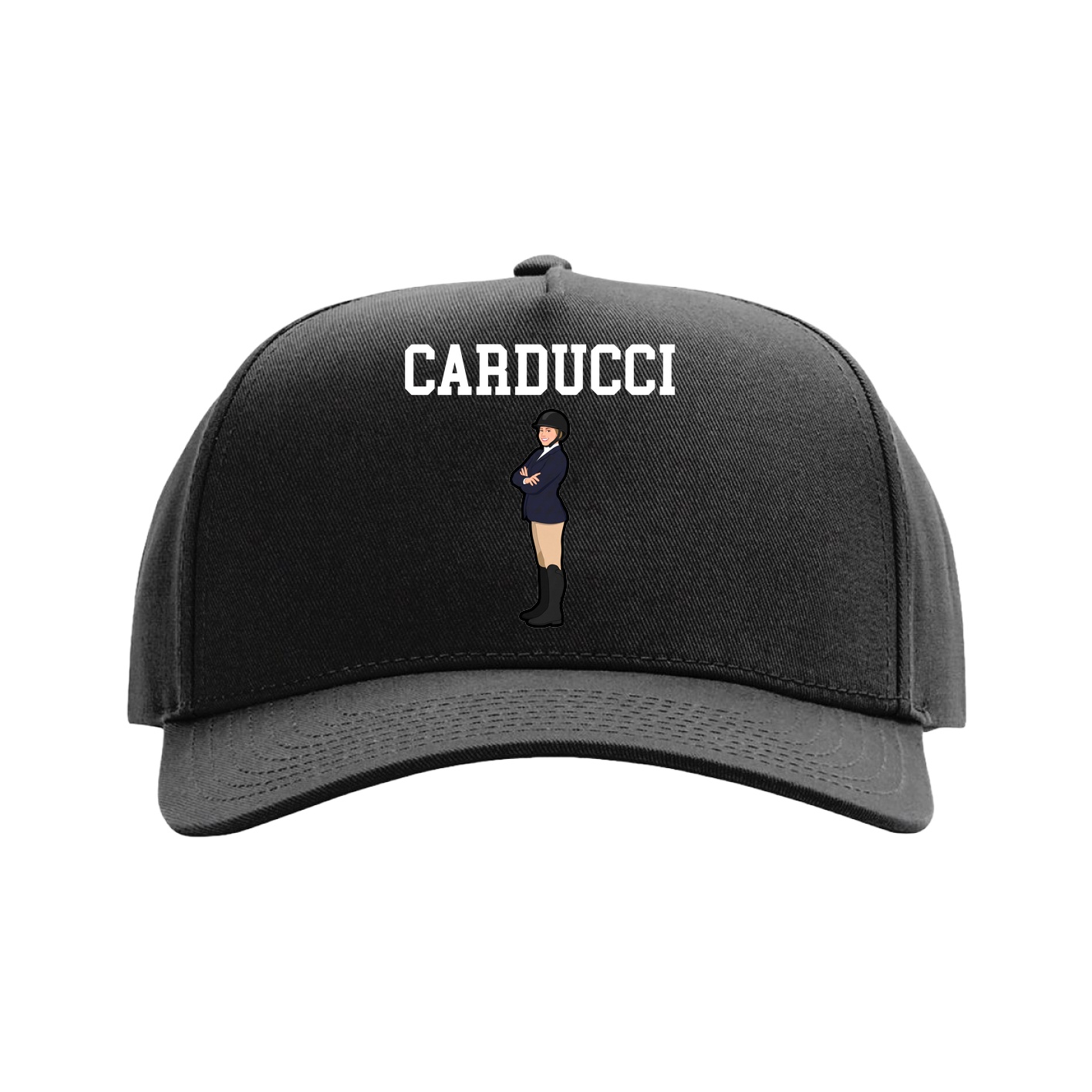 Full Fabric Five-Panel Champ Cap — Shirsey in Black