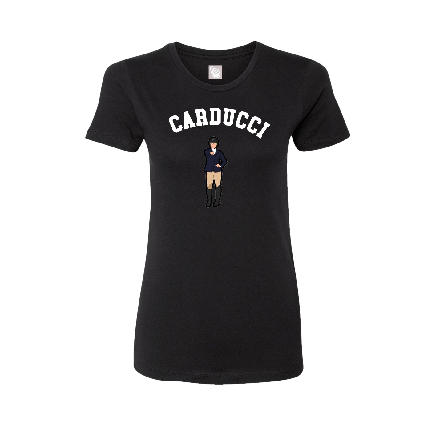 Fitted Women's Tee — Shirsey Arch in Black