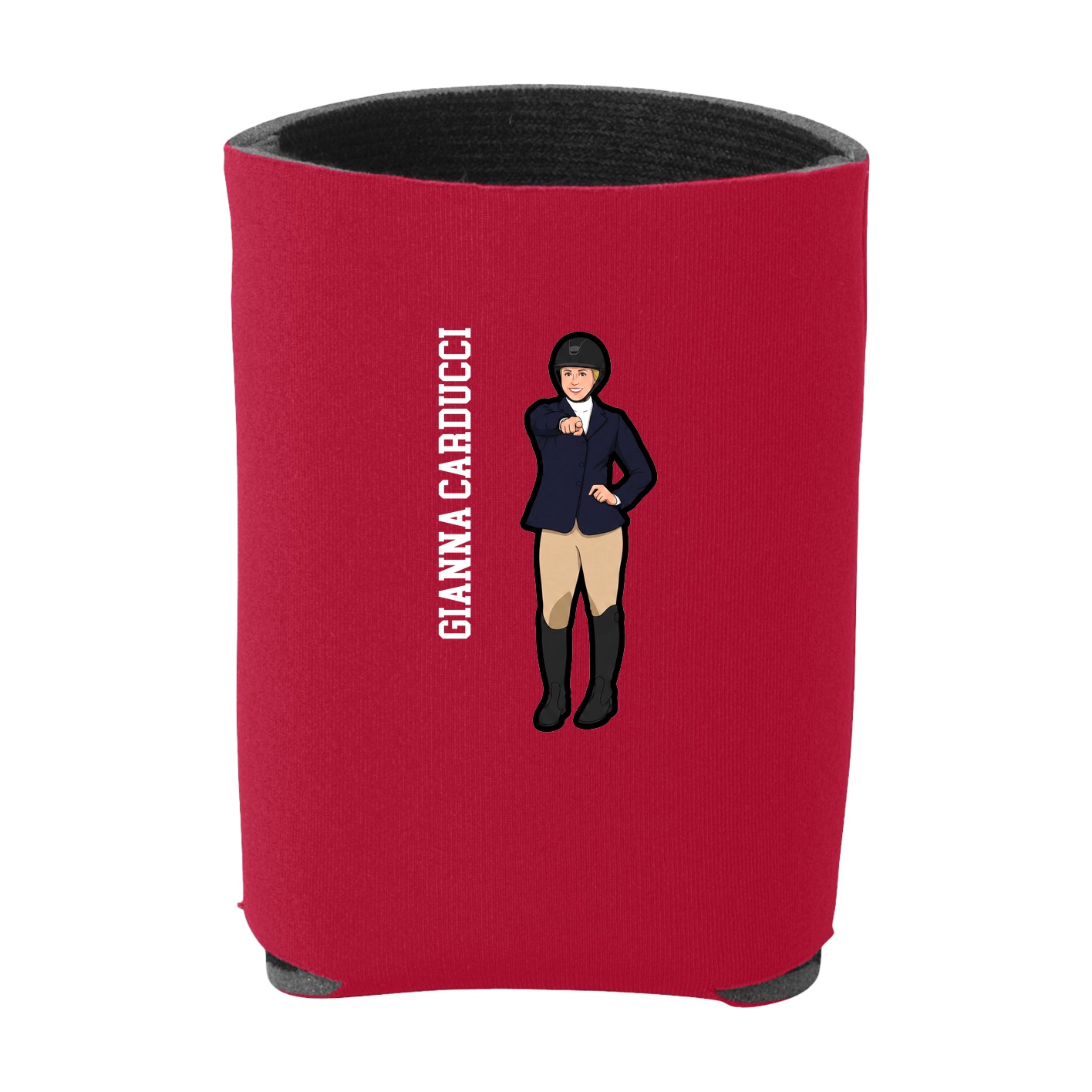Can Holder — Name Vertical in Red