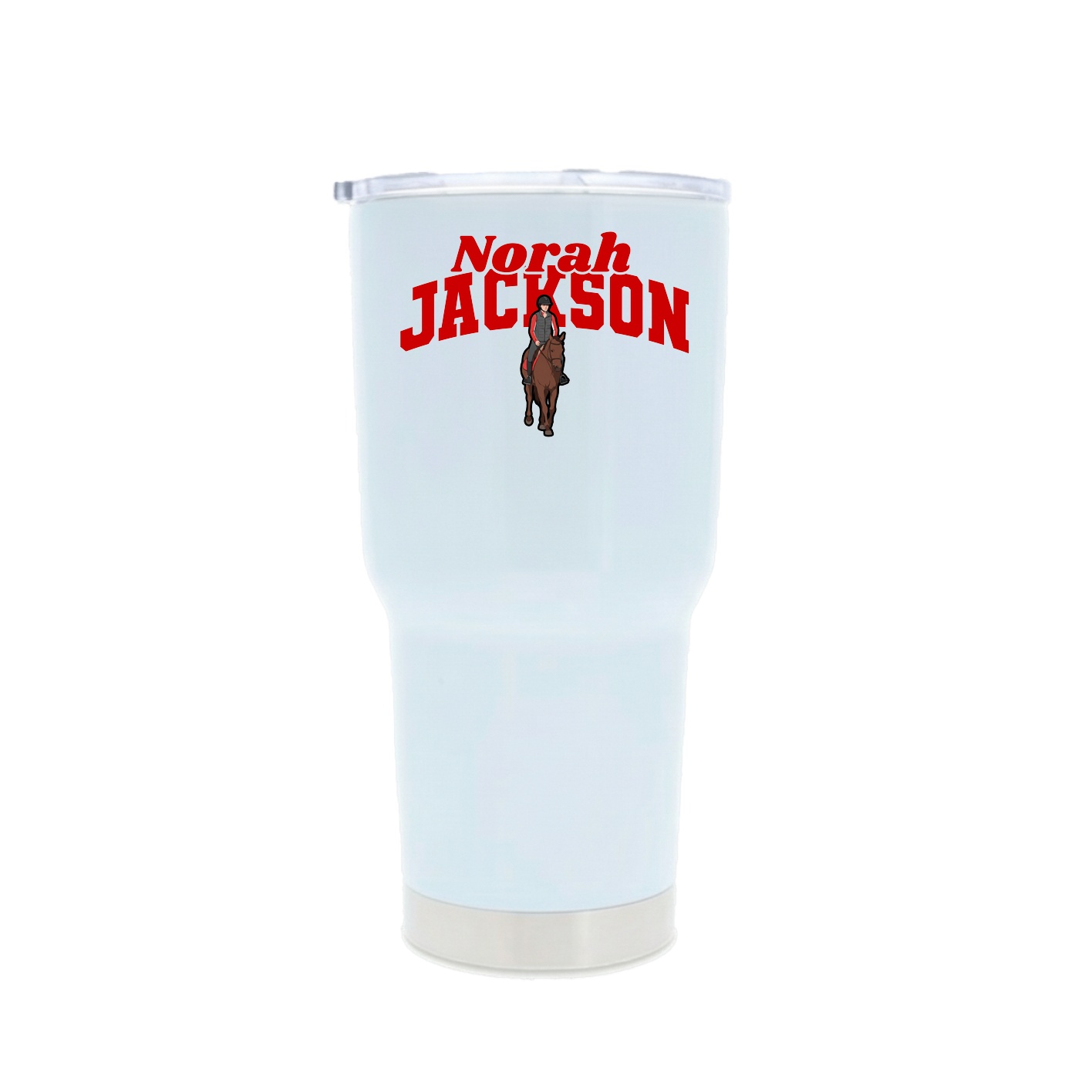 30oz Stainless Steel Tumbler — Signature Arch in White