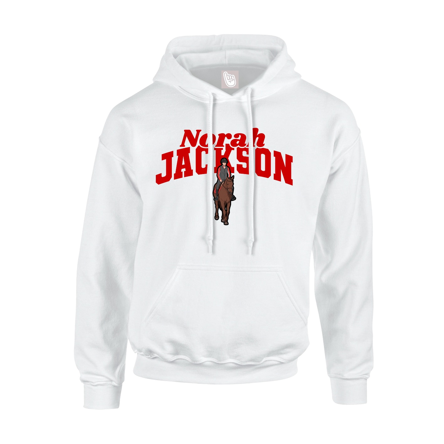 Youth Hoodie — Signature Arch in White