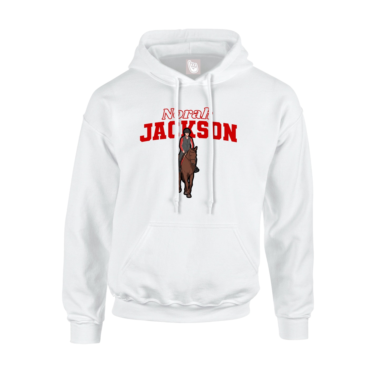 Hoodie — Name Arch in White