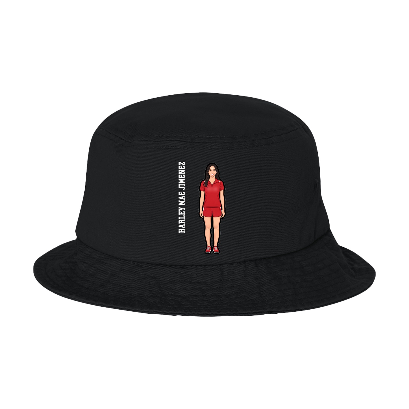 Bucket Cap — Name Vertical in Black