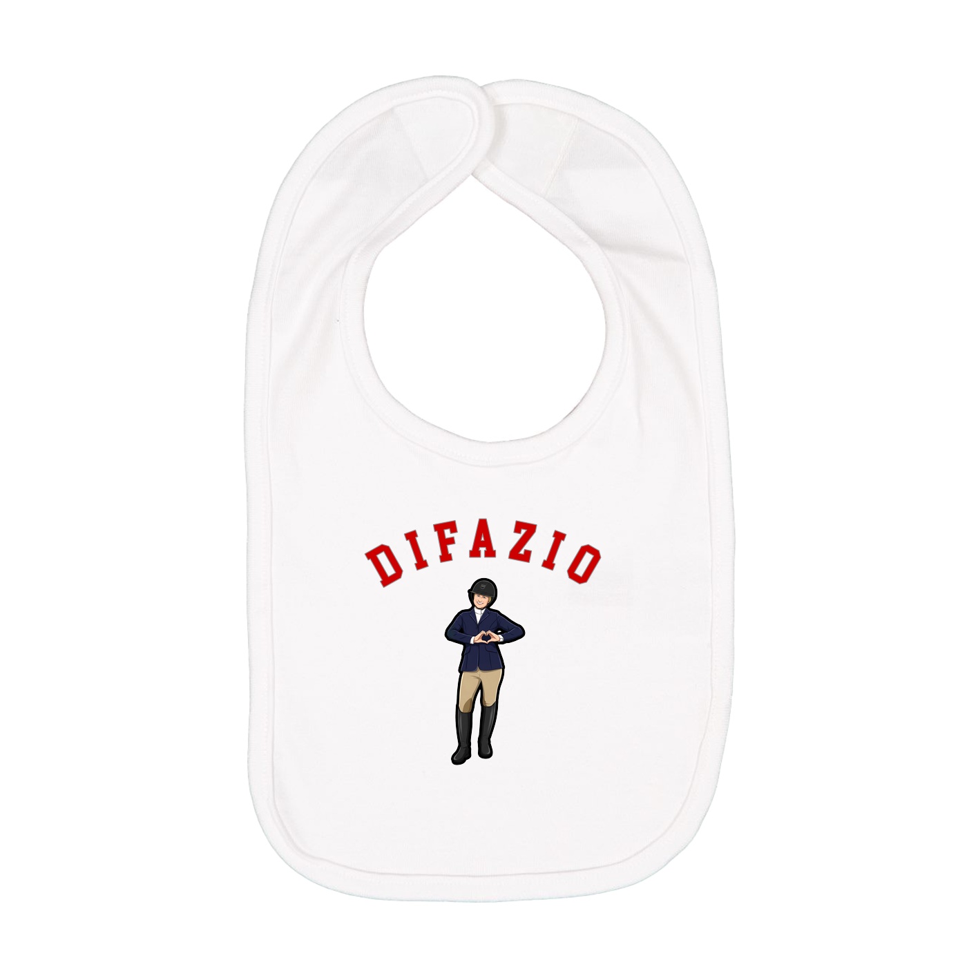 Infant Bib — Shirsey Arch in White