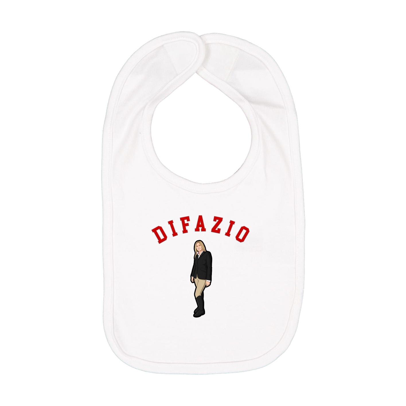 Infant Bib — Shirsey Arch in White