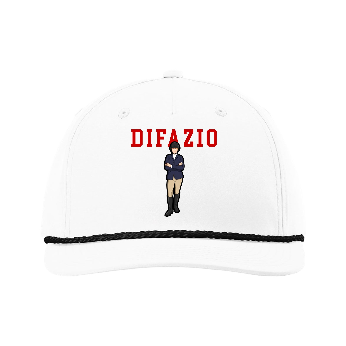 Five-Panel Classic Rope Cap — Shirsey in White