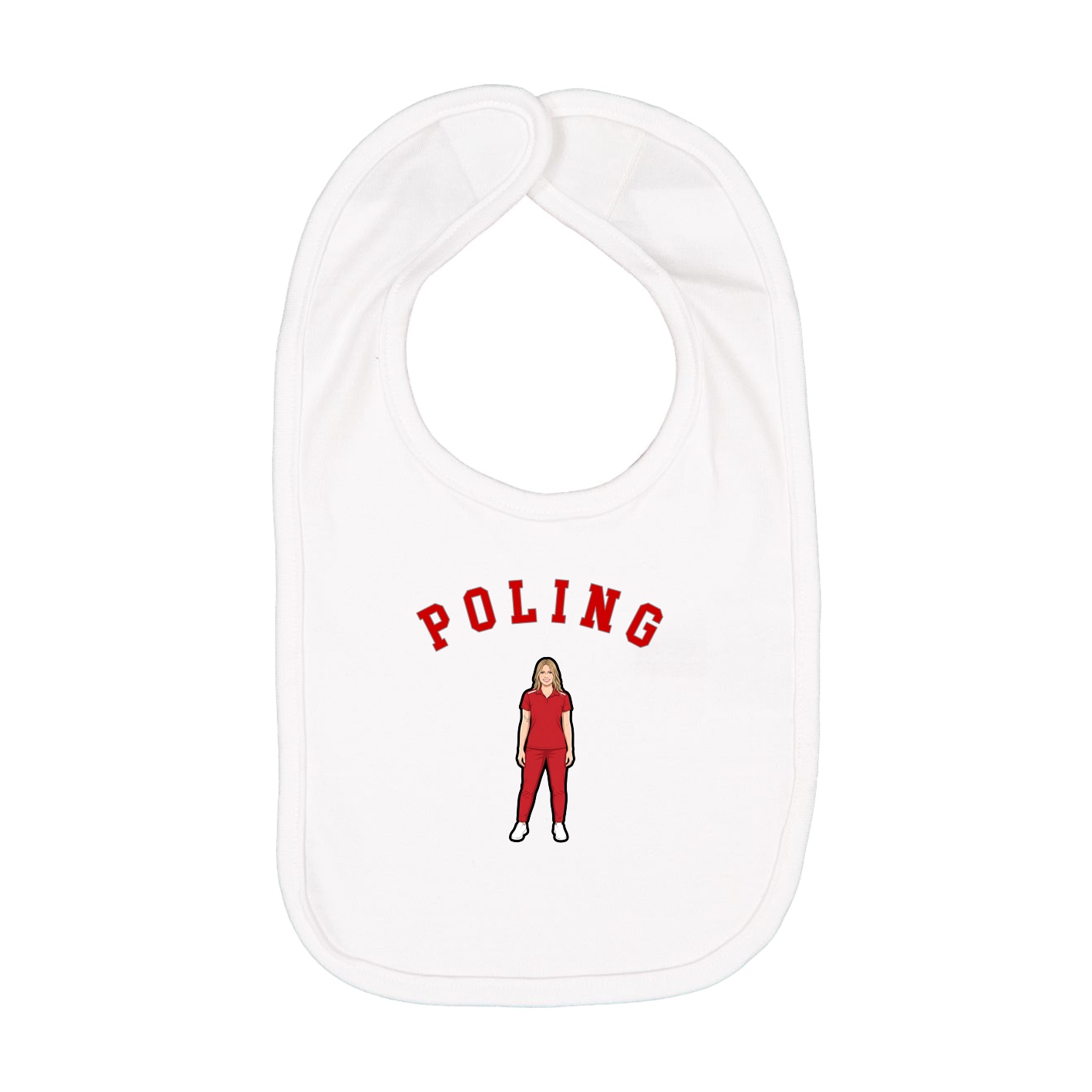 Infant Bib — Shirsey Arch in White