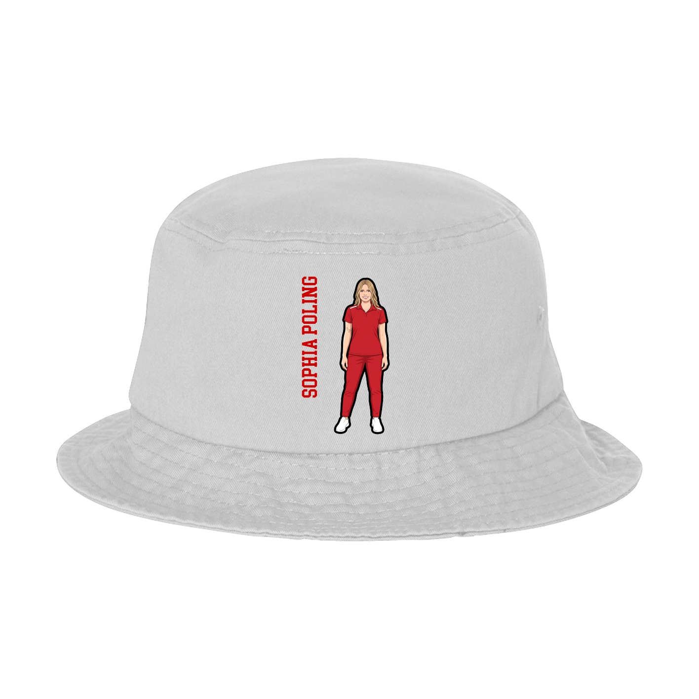 Bucket Cap — Name Vertical in White