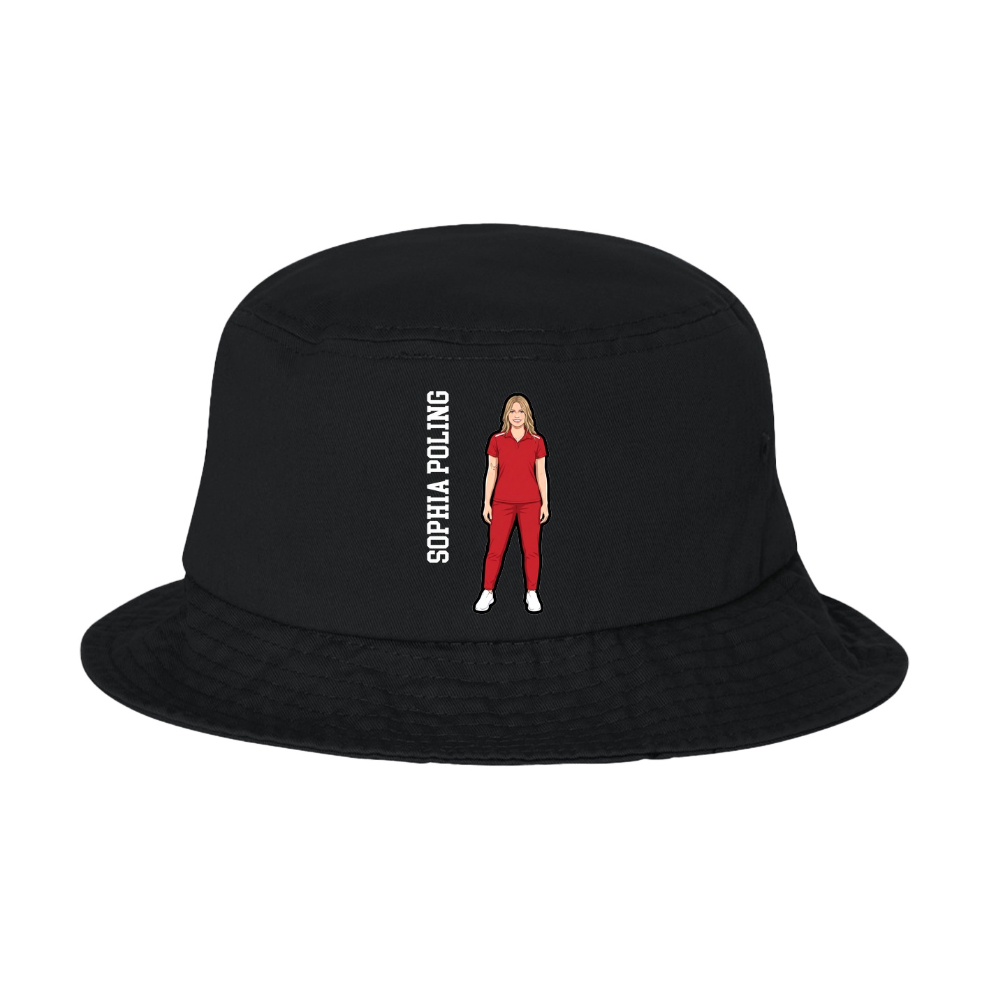 Bucket Cap — Name Vertical in Black