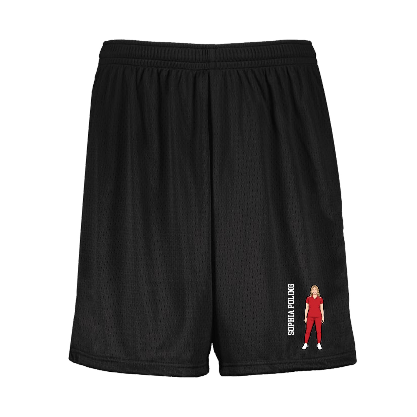 Shorts — Name Vertical in Black