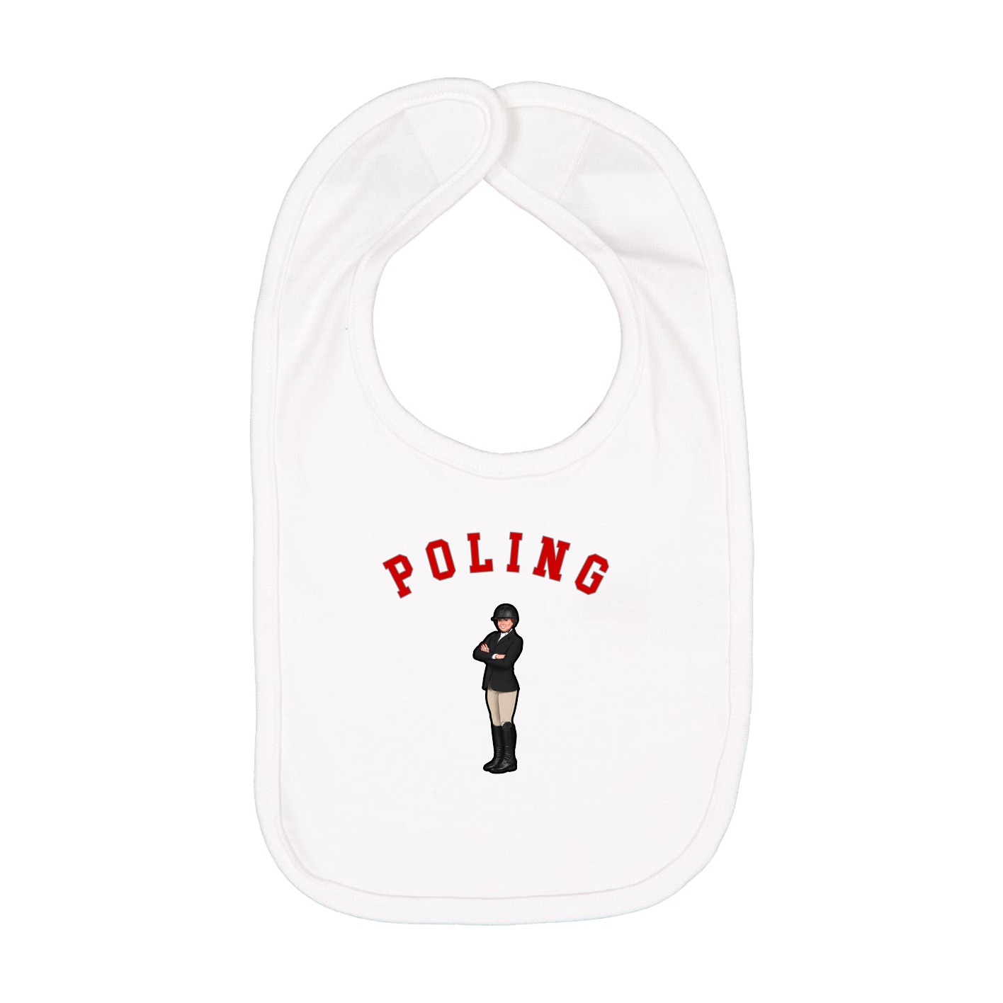 Infant Bib — Shirsey Arch in White