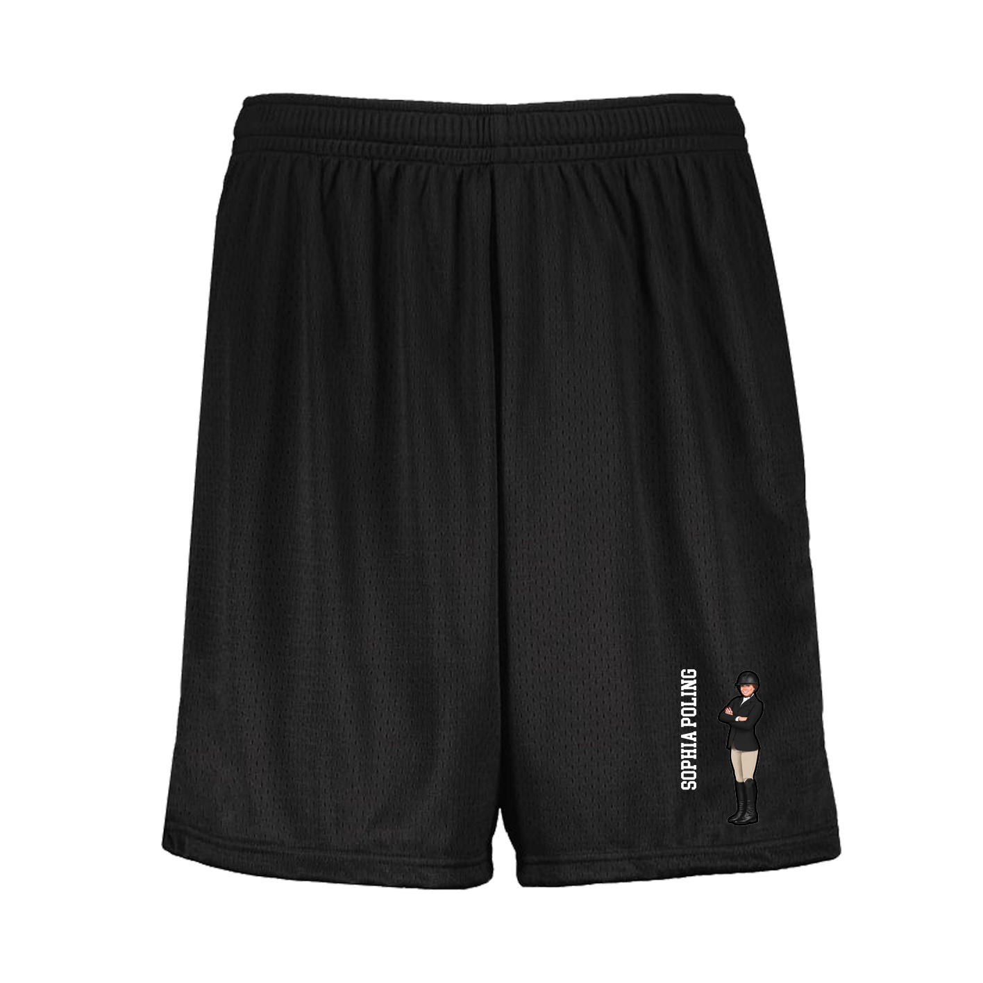 Shorts — Name Vertical in Black