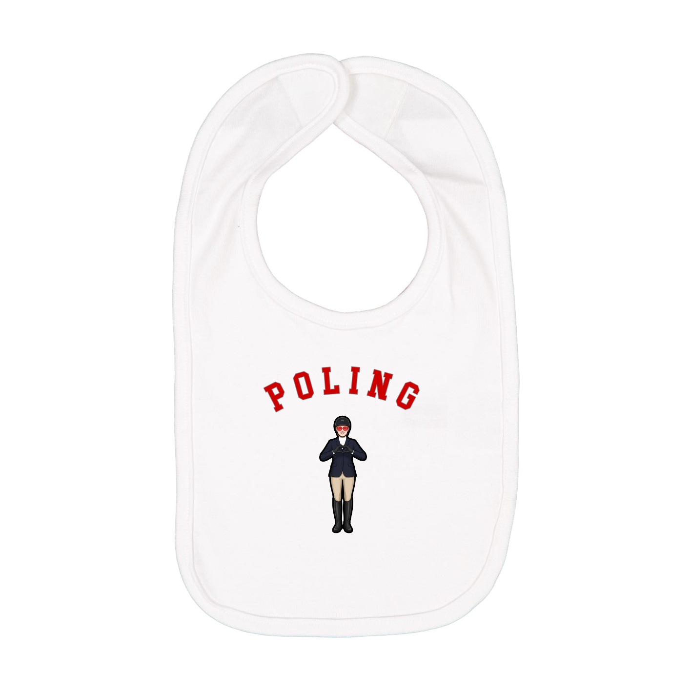 Infant Bib — Shirsey Arch in White