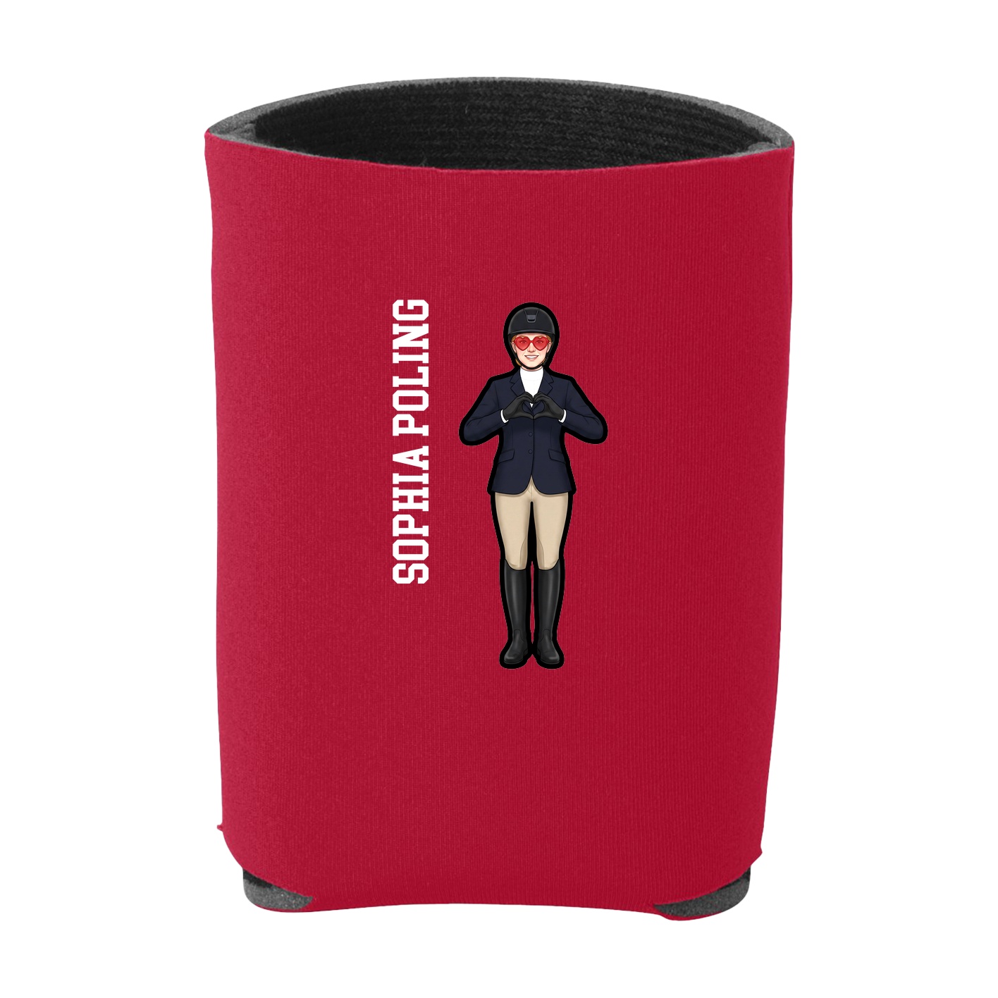 Can Holder — Name Vertical in Red