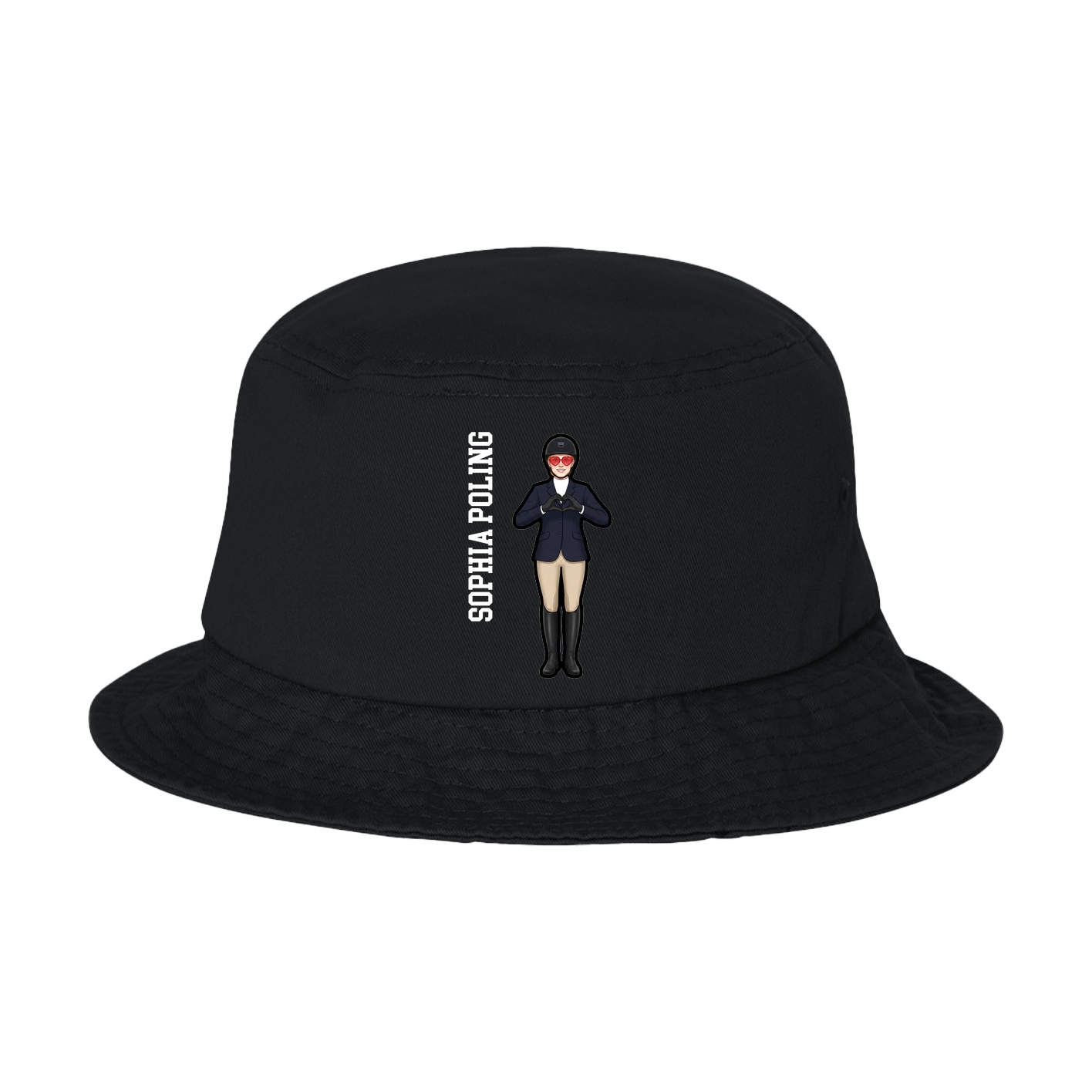 Bucket Cap — Name Vertical in Black
