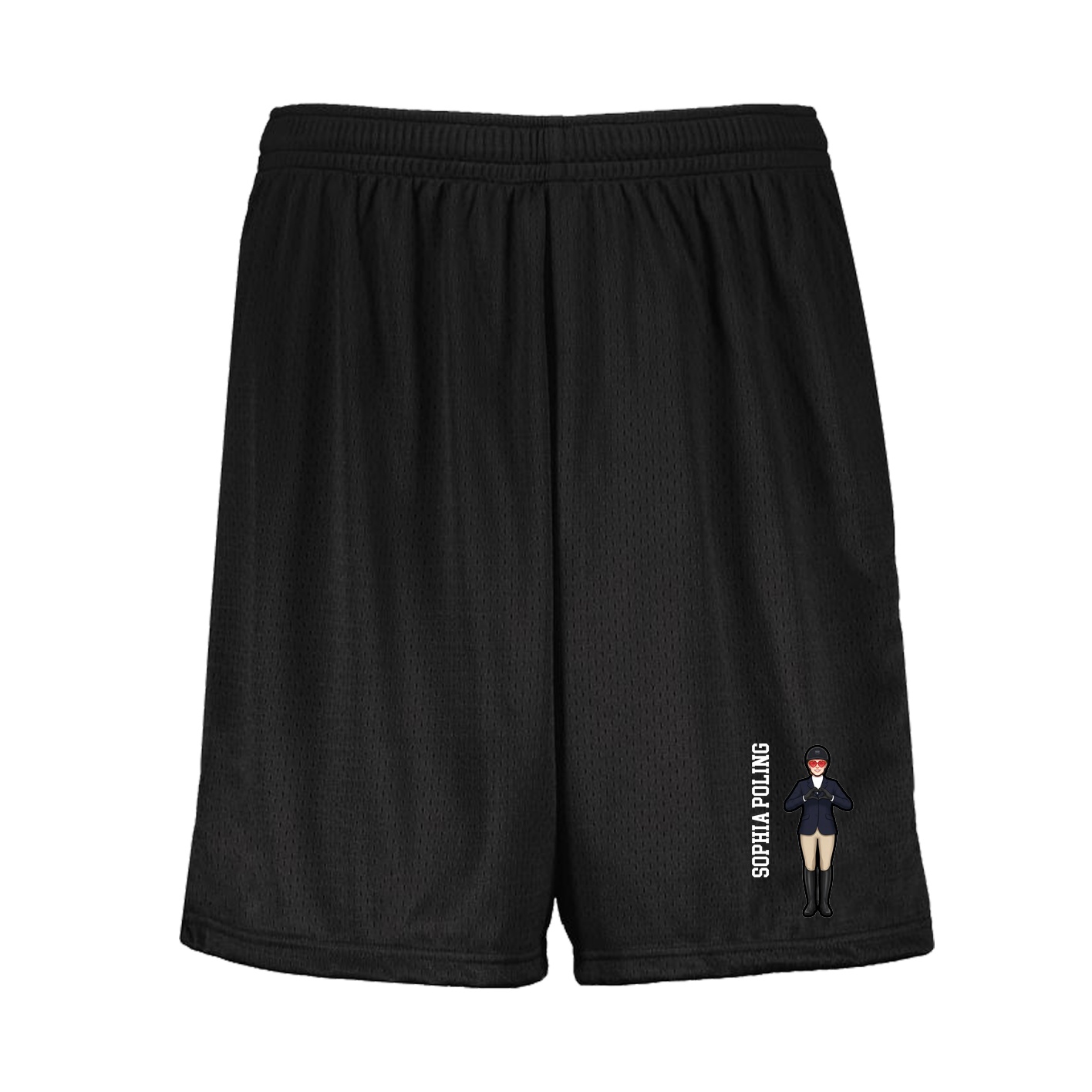 Shorts — Name Vertical in Black