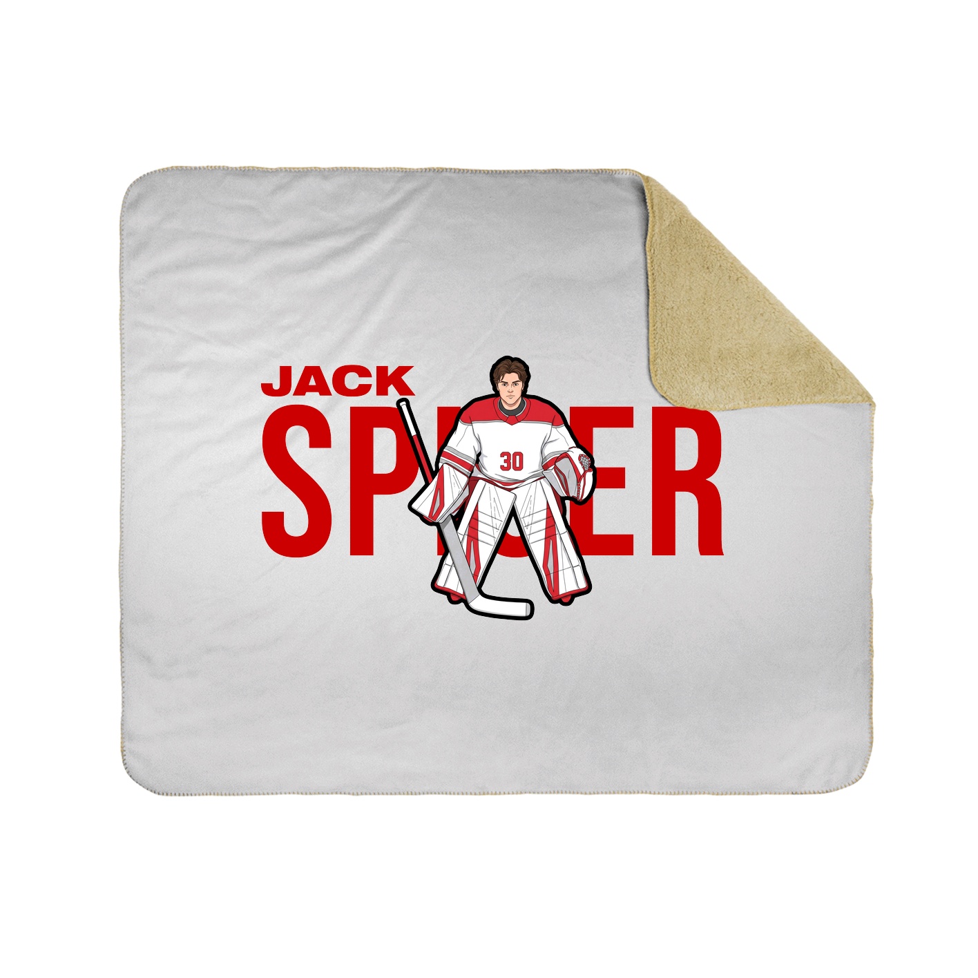 Throw Blanket — Player Name in White