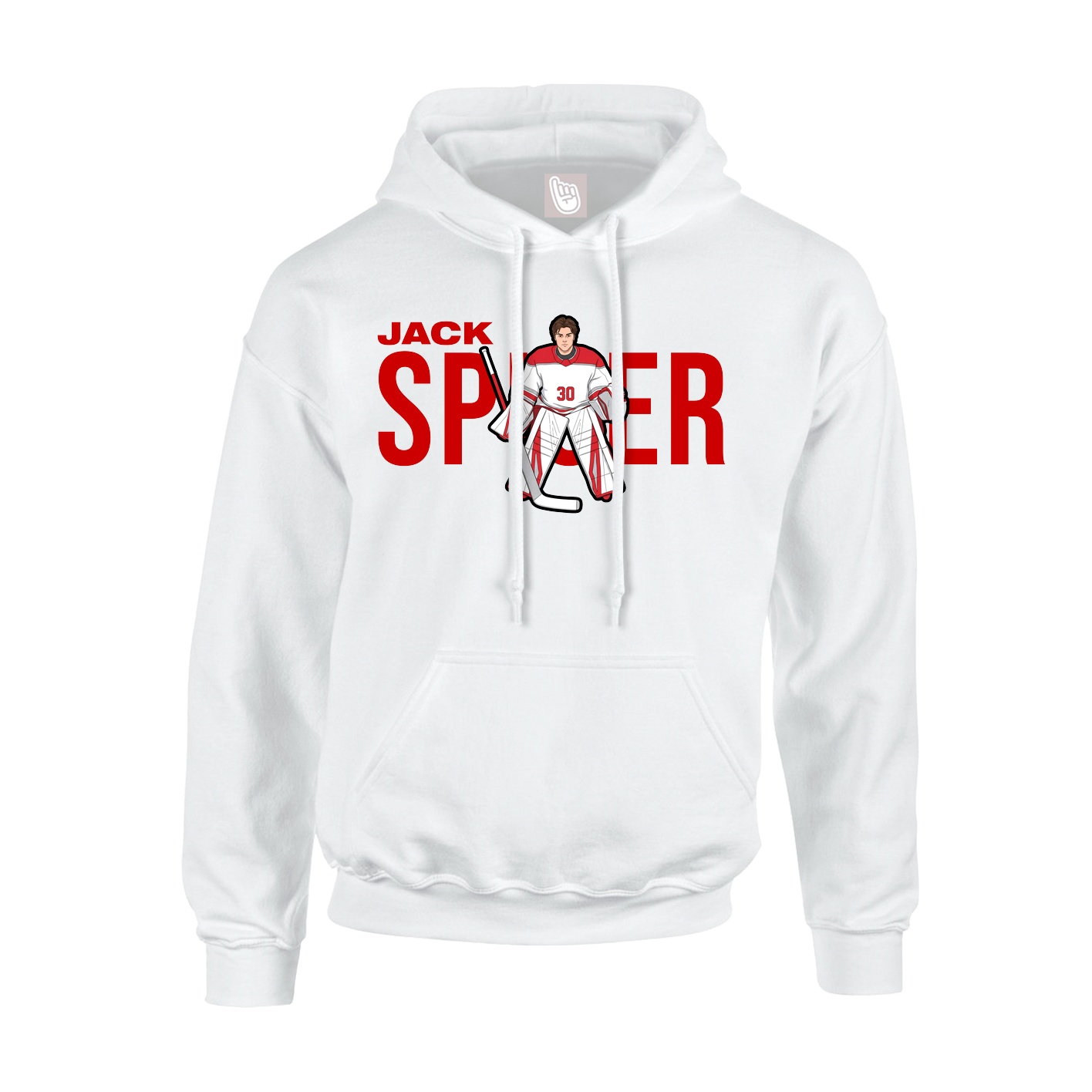 Youth Hoodie — Player Name in White