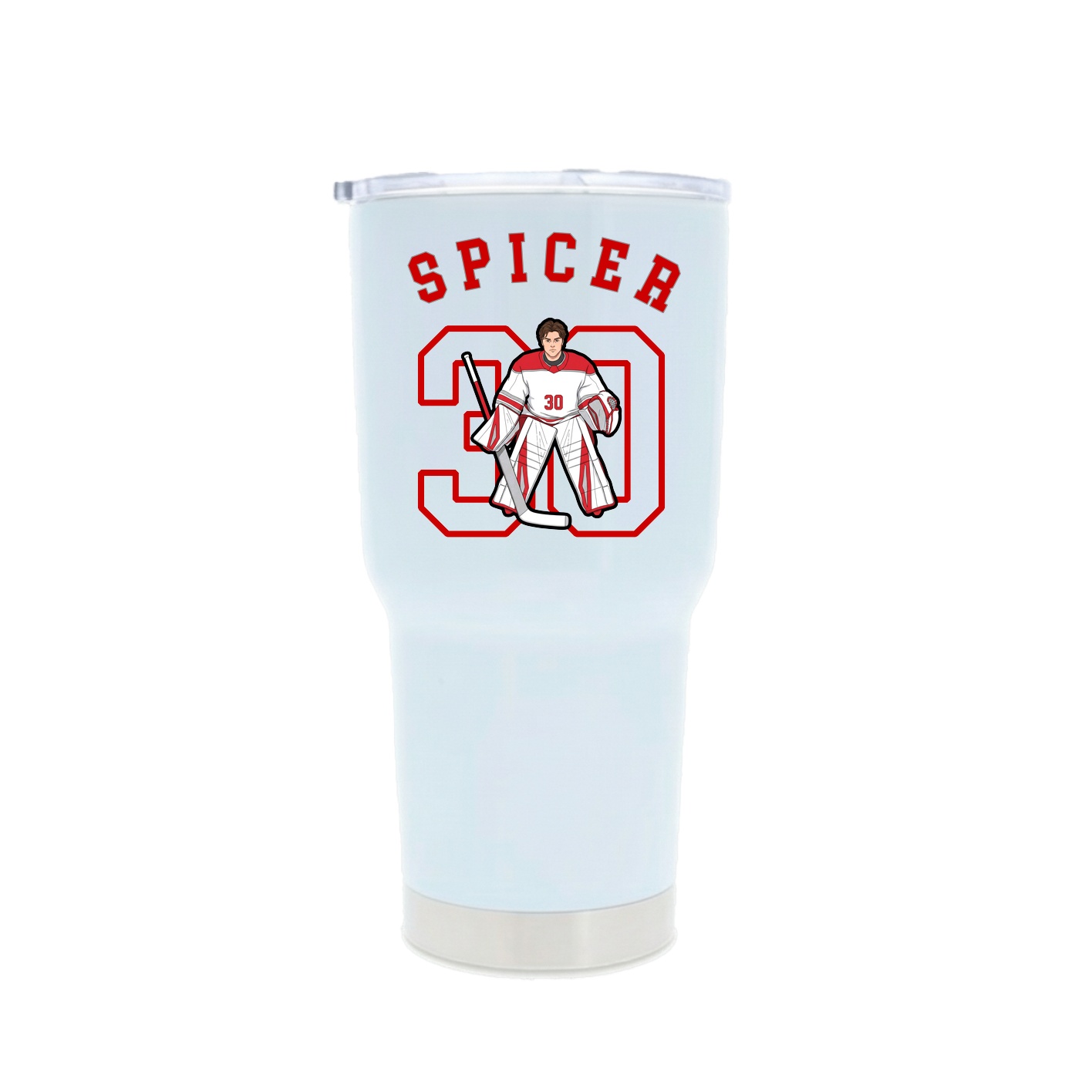 30oz Stainless Steel Tumbler — Shirsey Arch in White