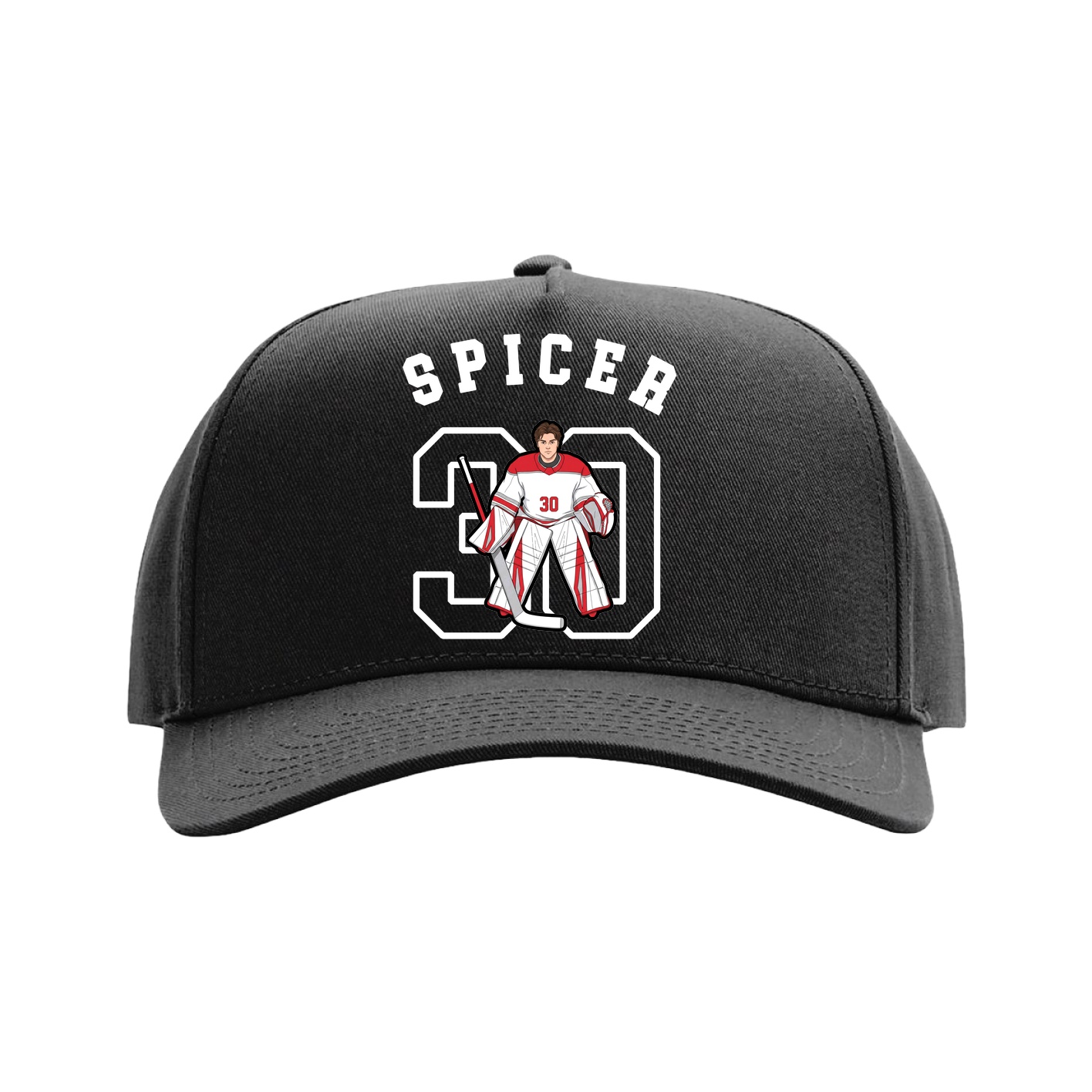 Full Fabric Five-Panel Champ Cap — Shirsey Arch in Black