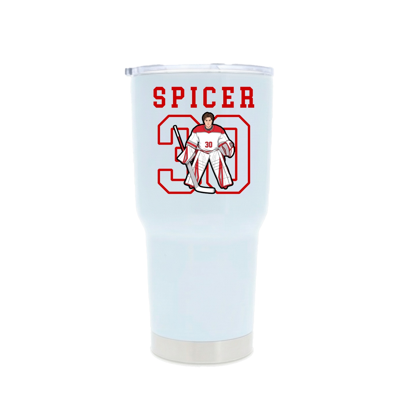 30oz Stainless Steel Tumbler — Shirsey in White