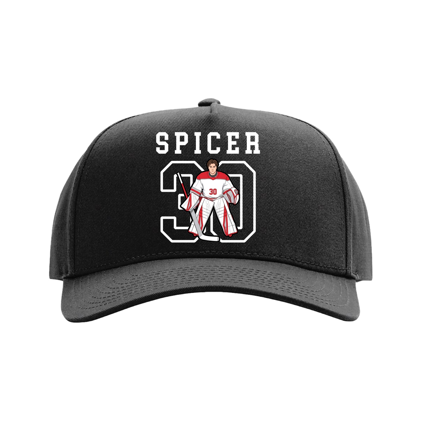 Full Fabric Five-Panel Champ Cap — Shirsey in Black