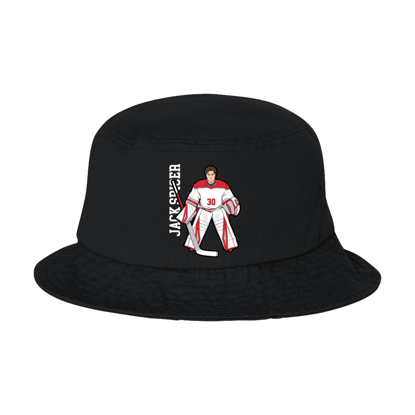 Bucket Cap — Name Vertical in Black