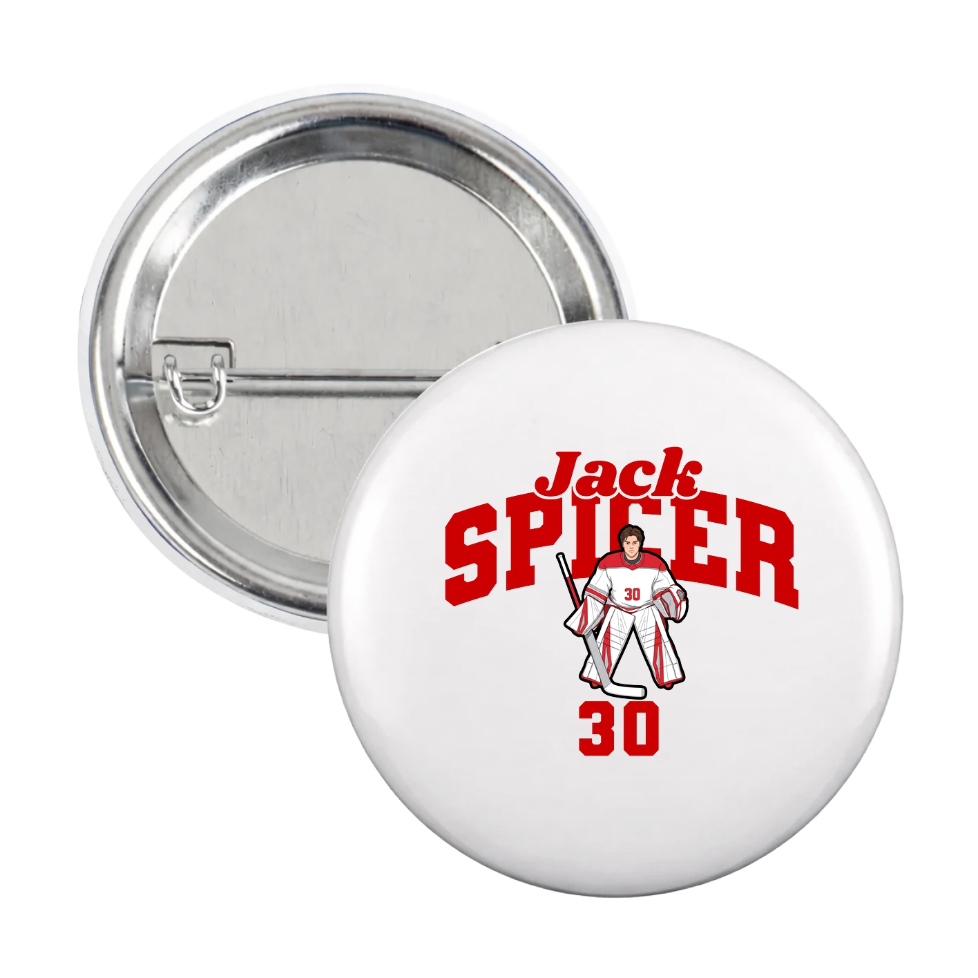 Game Day Button — Signature Arch in White