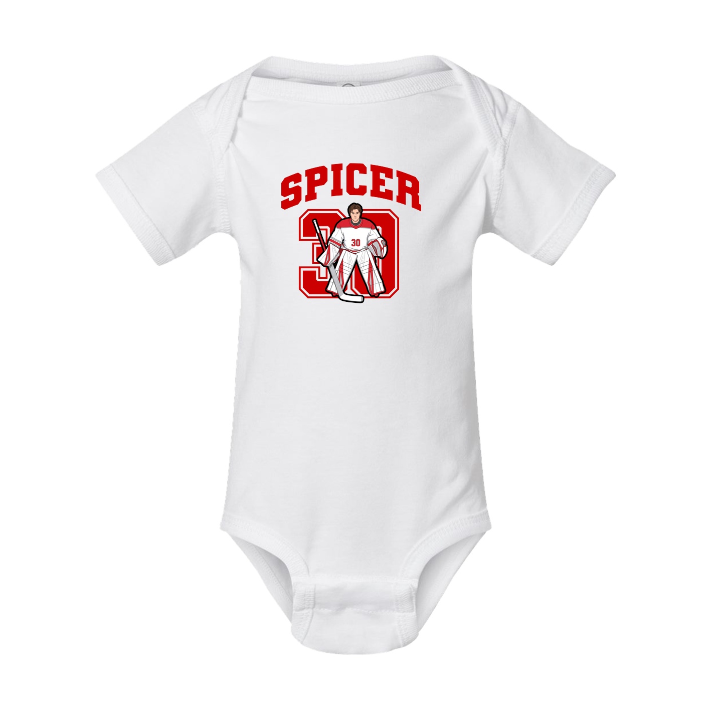 Baby Onesie — Number in White
