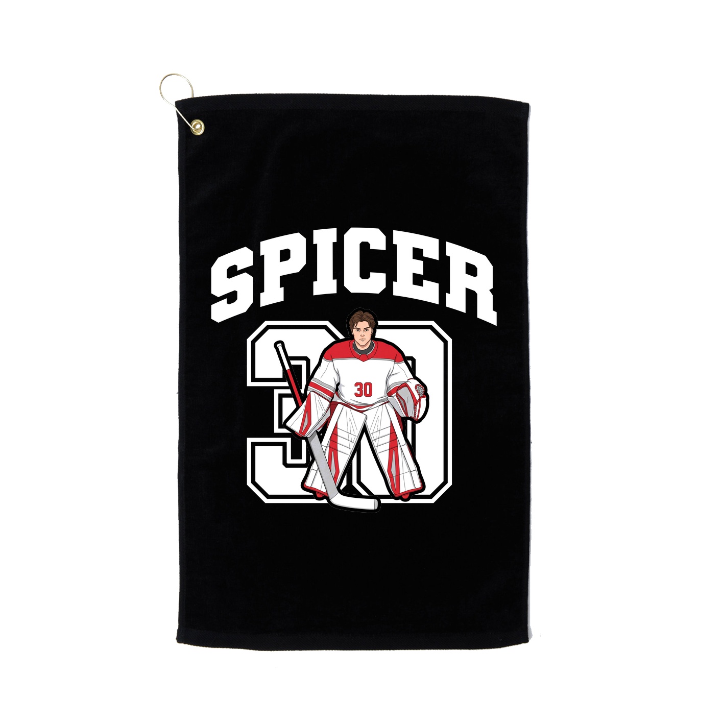 Golf Towel — Number in Black