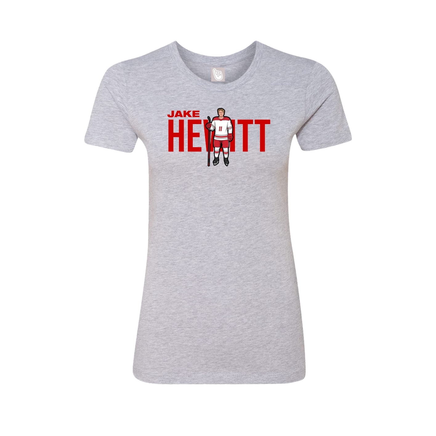 Fitted Women's Tee — Player Name in Grey