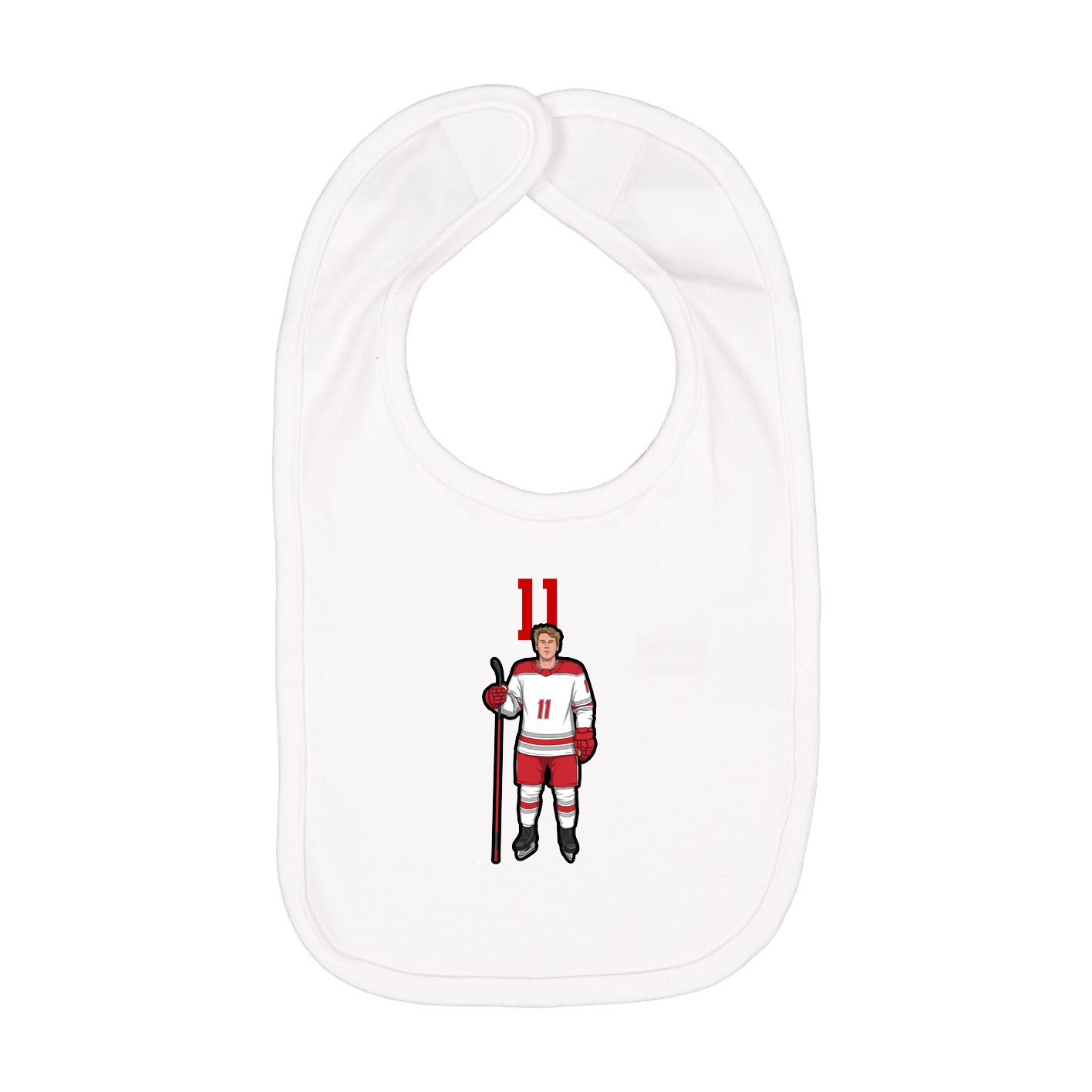 Infant Bib — Number Top in White